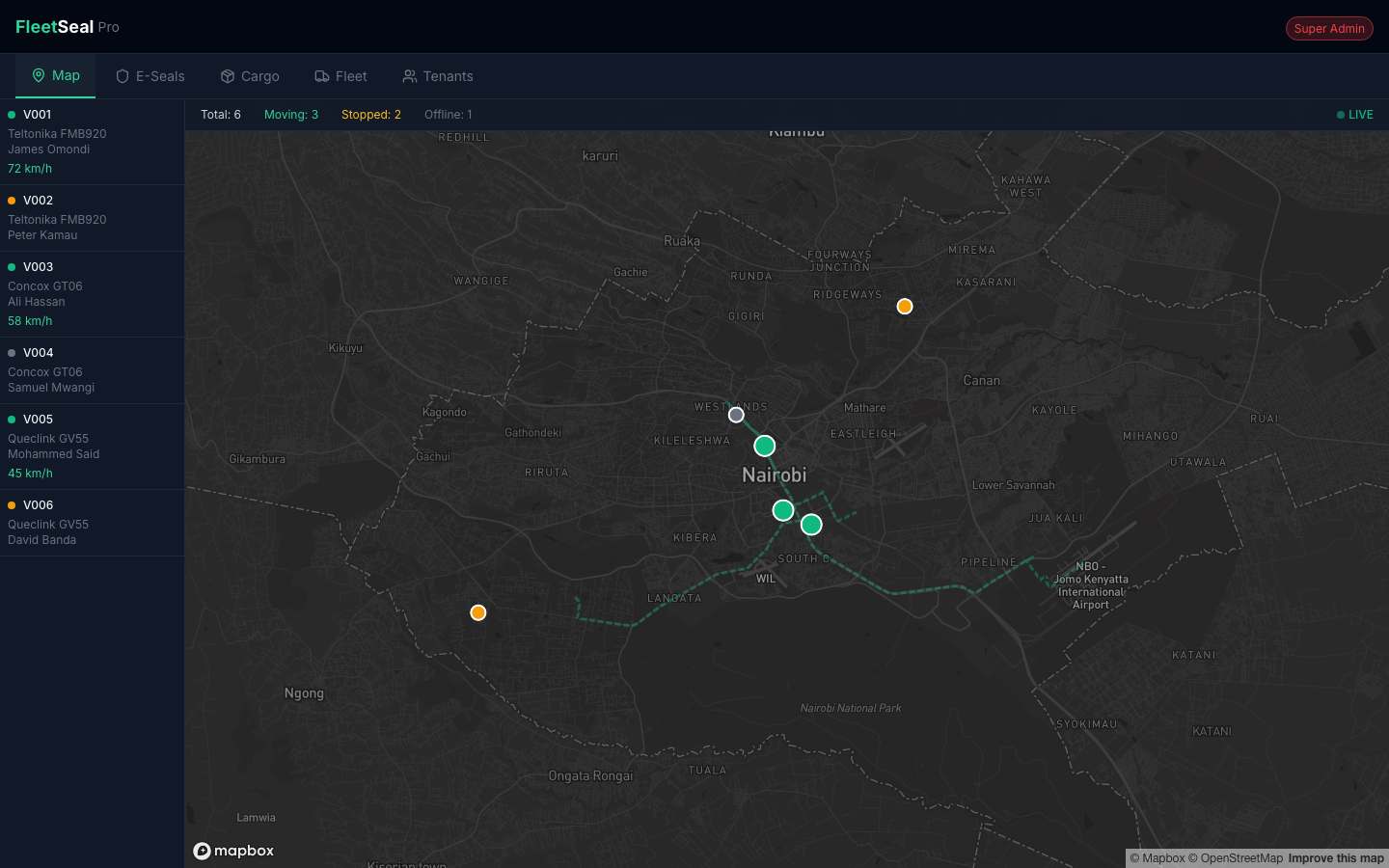 FleetSeal — live demo screenshot
